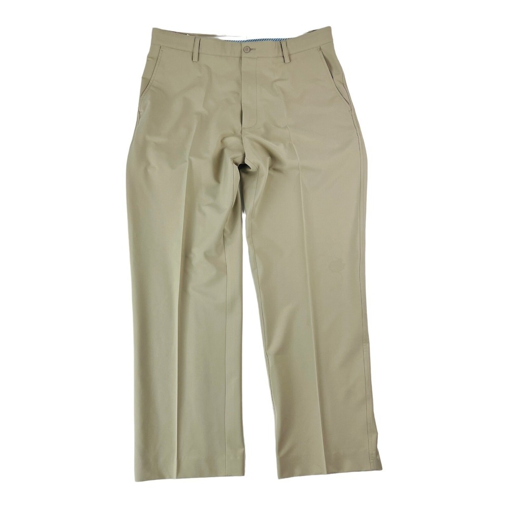 FootJoy FJ Tan‎ Flat Front Polyester Spandex Golf Pants Mens Size 36X32